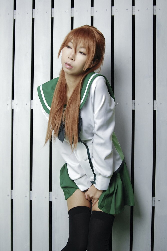 [Cosplay] 2013.04.09  Big boobs Saya Takagi 性感制服诱惑